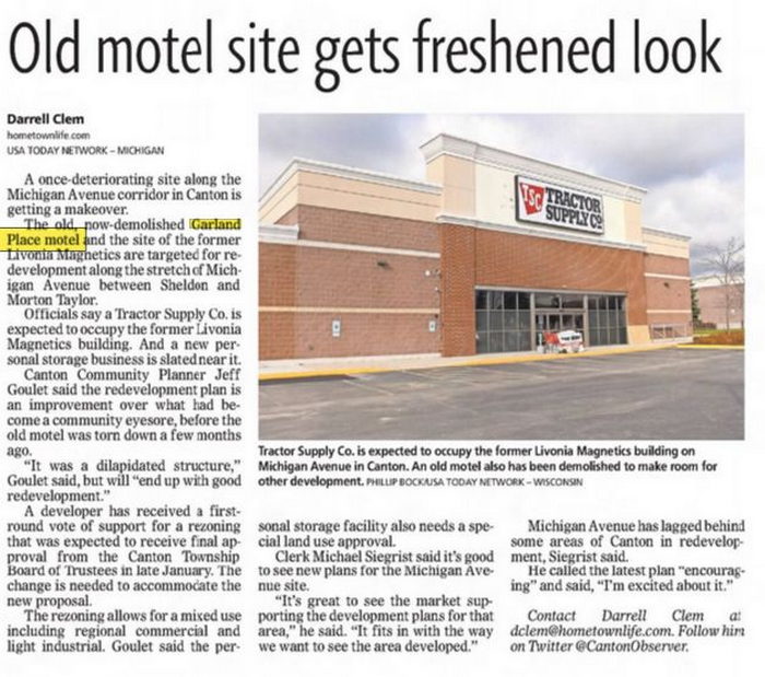 Garland Place Motel - Feb 04 2018 Article